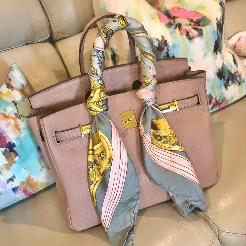 Mauve Leather Handbag - Picture 7 of 7